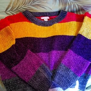 Crop top multicolor sweater